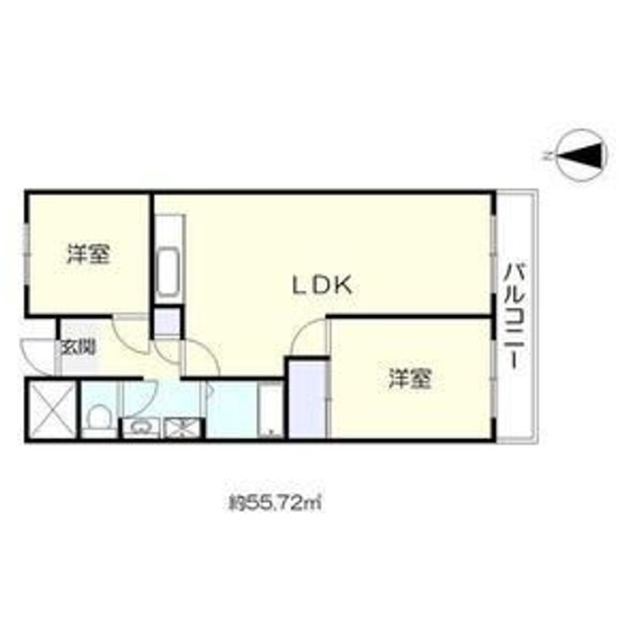 ヴィラスリースター鶴浜203の間取り