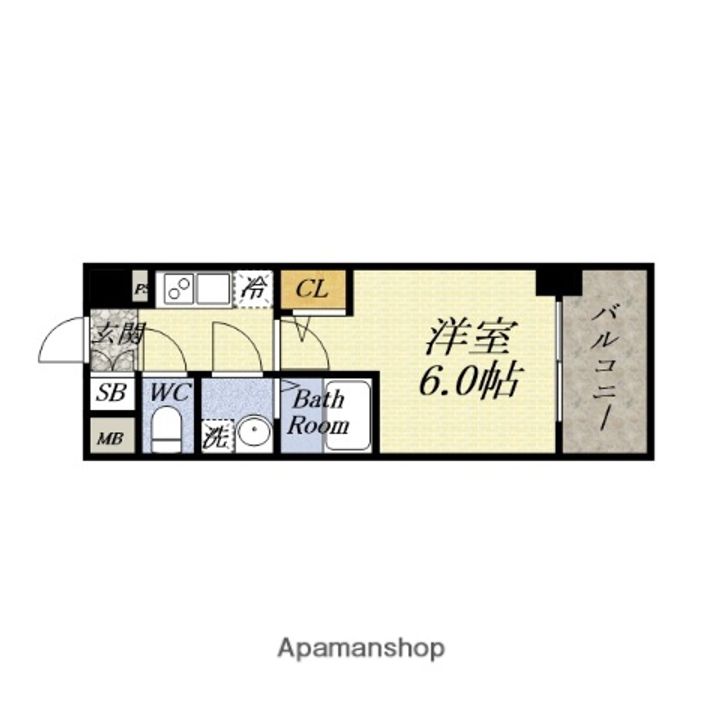 エスリード弁天町桜通レジデンスの間取り