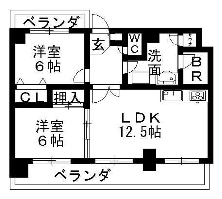 シティアリーナ阿波座西の間取り