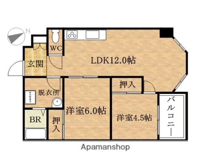 松栄市岡ハイツの間取り