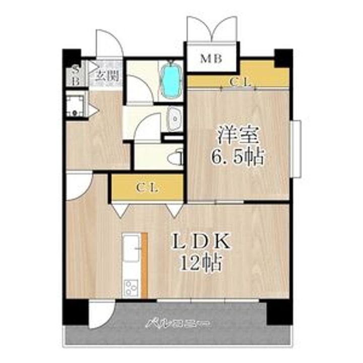 CITY SPIRE桜川Ⅰの間取り