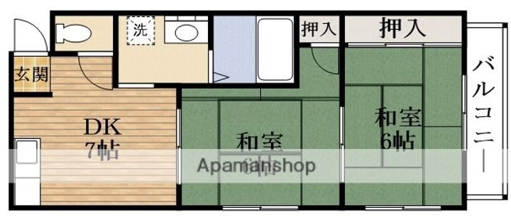 ハイツ勝山南403の間取り