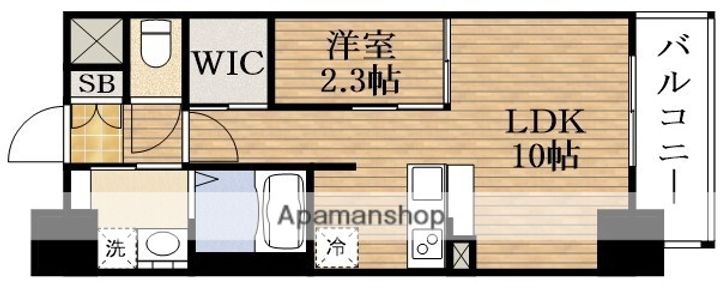 コンフォリア・リヴ北浜平野町0302の間取り