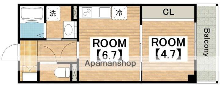 GARDENIA天王寺南の間取り