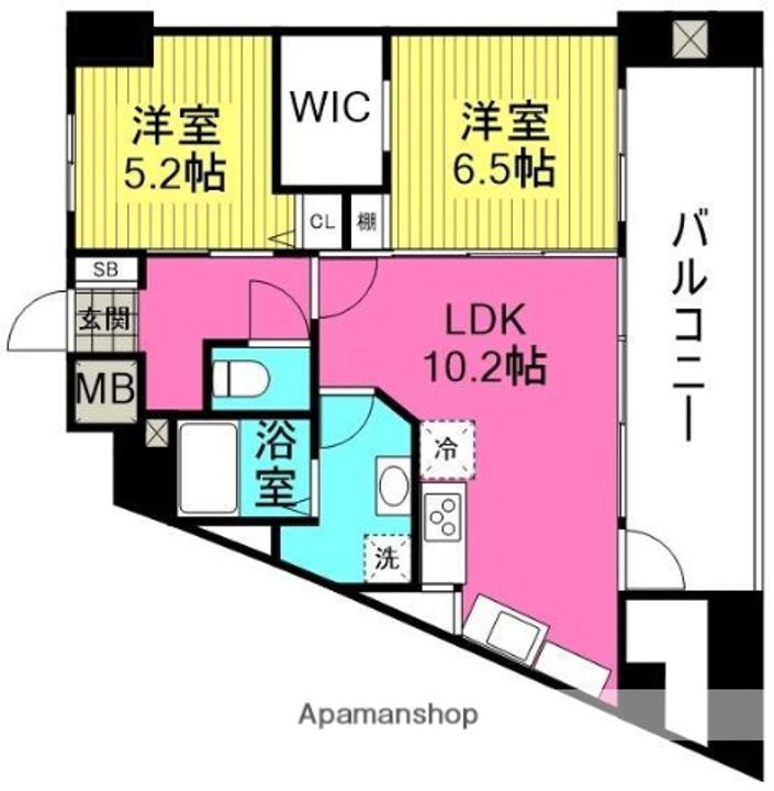 大阪府大阪市北区国分寺2丁目の賃貸マンションの間取り