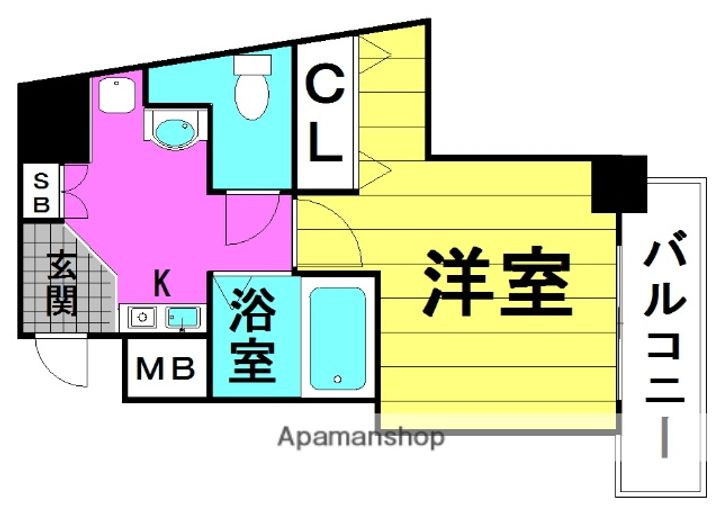 大阪府大阪市北区西天満3丁目の賃貸マンションの間取り