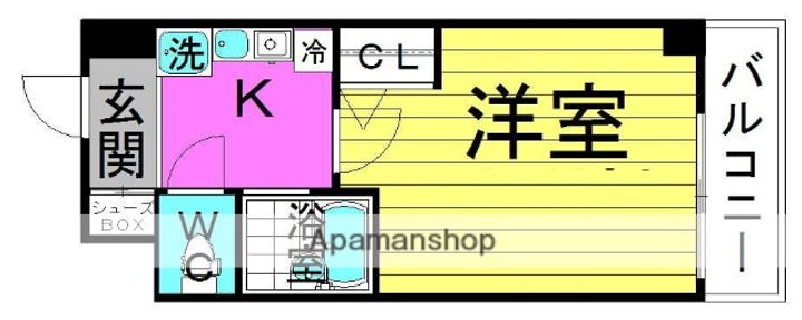 大阪府大阪市北区天満3丁目の賃貸マンションの間取り