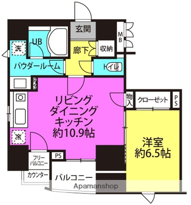 大阪府大阪市北区菅原町の賃貸マンションの間取り