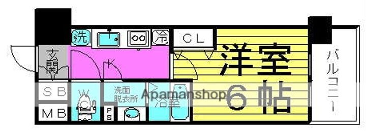 プレサンス梅田東ディアロ0505の間取り