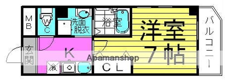 大阪府大阪市北区大淀南3丁目の賃貸マンションの間取り
