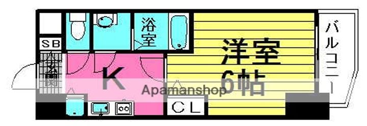 大阪府大阪市北区天満2丁目の賃貸マンションの間取り