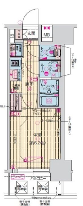 大阪府大阪市北区天神橋3丁目の賃貸マンションの間取り