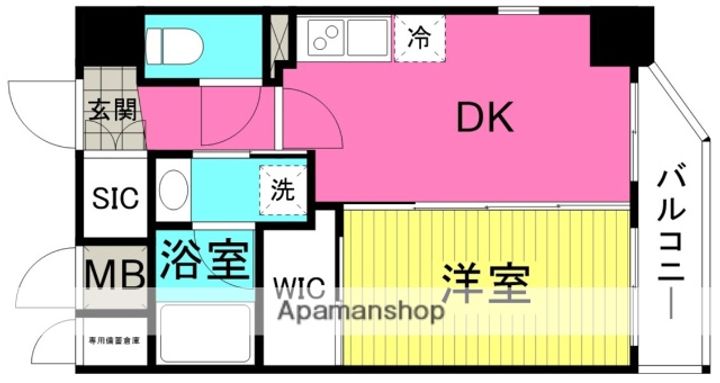 大阪府大阪市北区中津7丁目の賃貸マンションの間取り