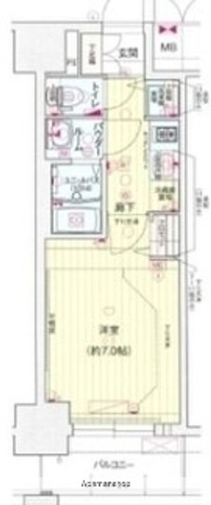 大阪府大阪市福島区海老江8丁目の賃貸マンションの間取り