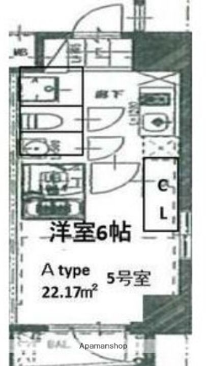 大阪府大阪市福島区福島4丁目の賃貸マンションの間取り