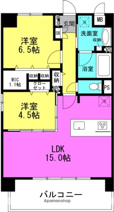 大阪府大阪市北区豊崎1丁目の賃貸マンションの間取り