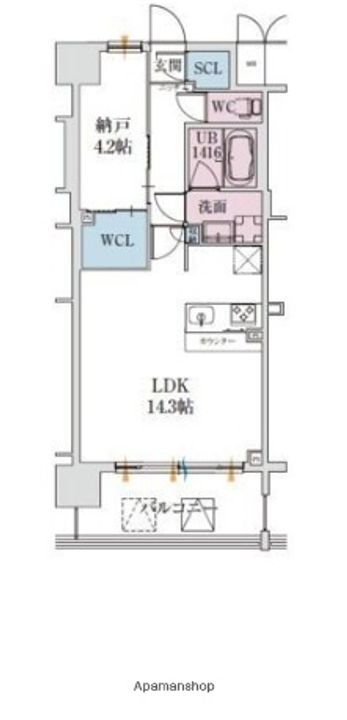 大阪府大阪市北区大淀中5丁目の賃貸マンションの間取り