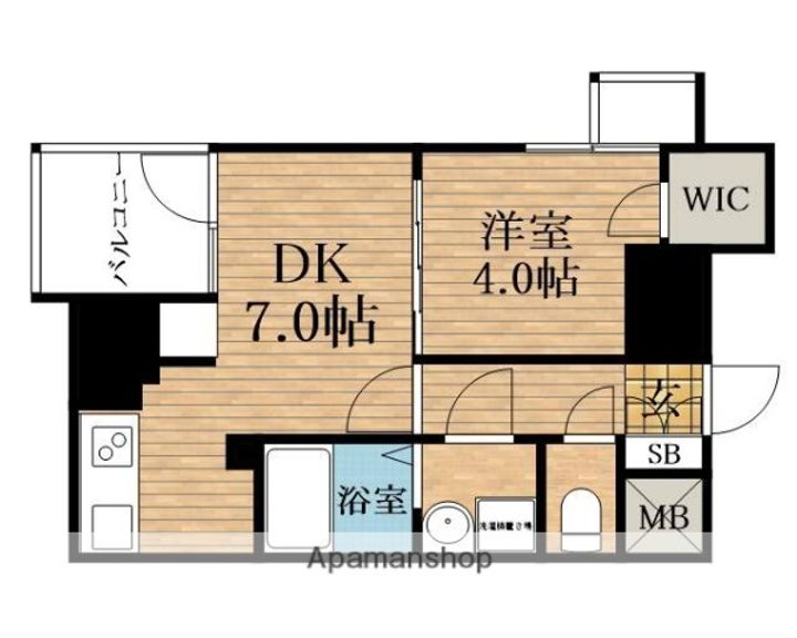 大阪府大阪市中央区松屋町住吉の賃貸マンションの間取り
