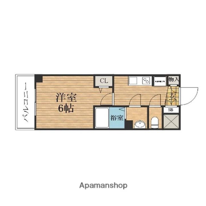 大阪府大阪市中央区釣鐘町2丁目の賃貸マンションの間取り
