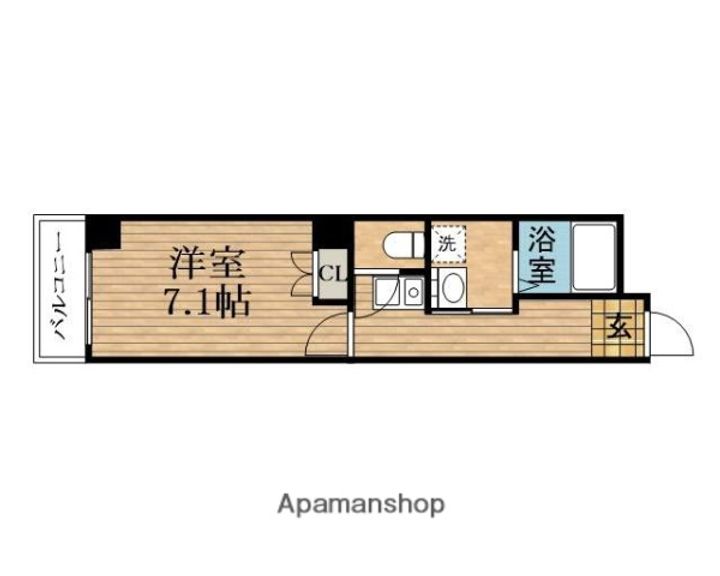 大阪府大阪市中央区谷町9丁目(マンション)の賃貸物件の間取り