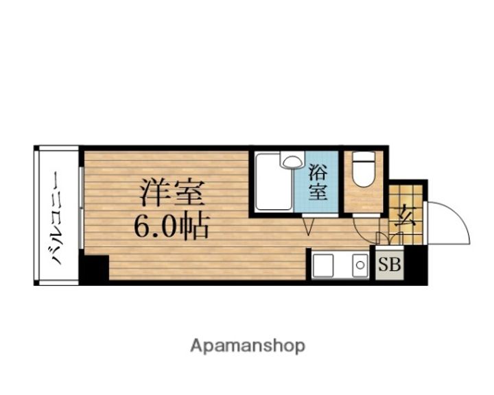 大阪府大阪市中央区農人橋3丁目の賃貸マンションの間取り