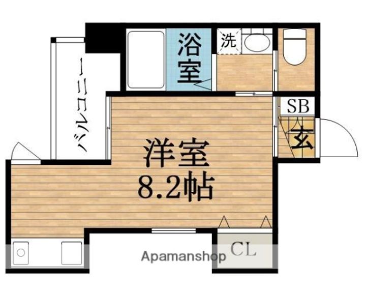 大阪府大阪市中央区大手通3丁目の賃貸マンションの間取り