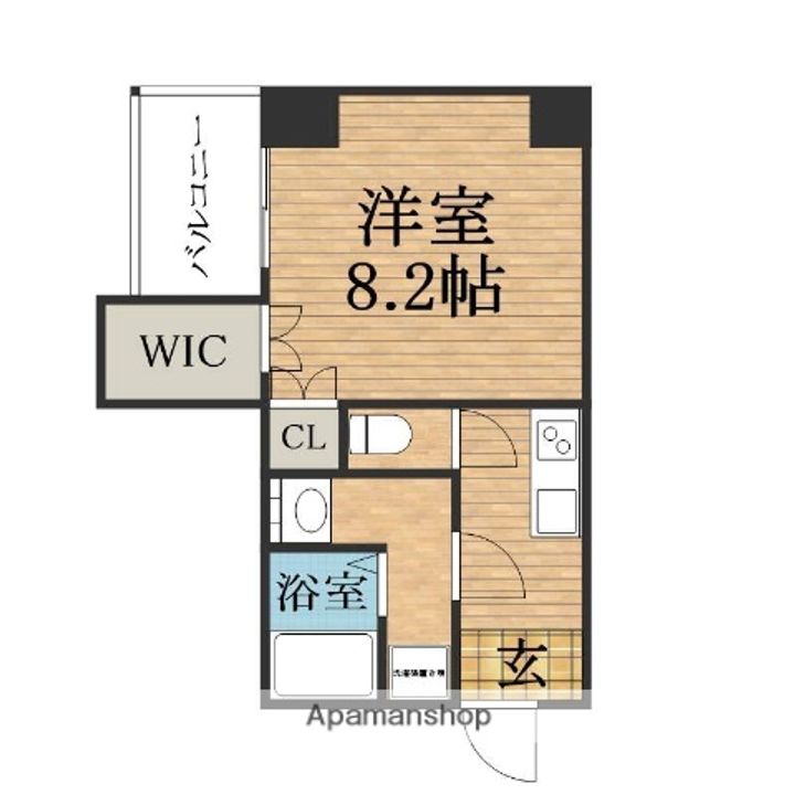 大阪府大阪市中央区上汐2丁目の賃貸マンションの間取り