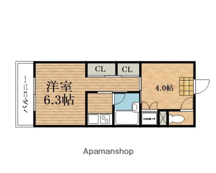 大阪府大阪市中央区本町橋(マンション)の賃貸物件の間取り