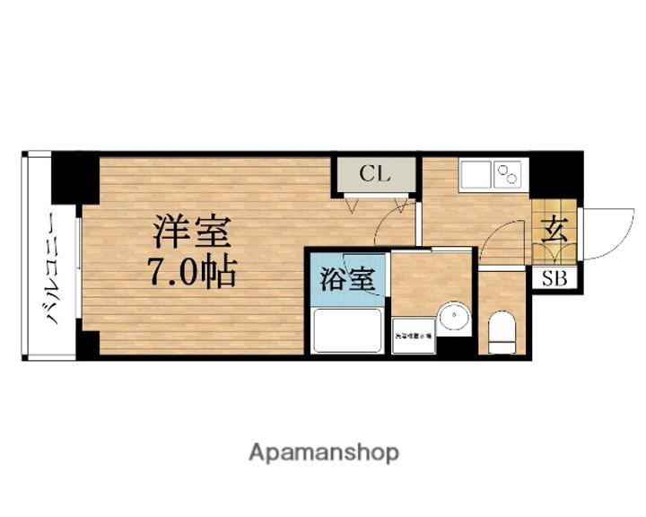 大阪府大阪市中央区松屋町住吉の賃貸マンションの間取り