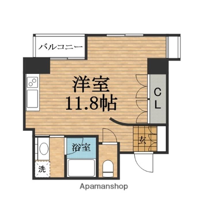 大阪府大阪市中央区東高麗橋の賃貸マンションの間取り