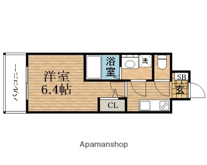 大阪府大阪市中央区谷町1丁目の賃貸マンションの間取り