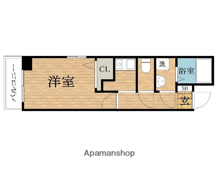 大阪府大阪市中央区糸屋町1丁目の賃貸マンションの間取り