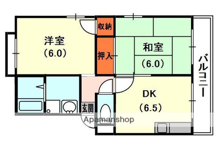 ガーデンハイツ小林2号の間取り