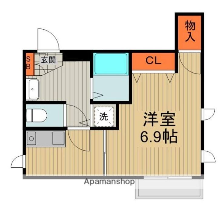 大阪府門真市末広町の賃貸マンションの間取り