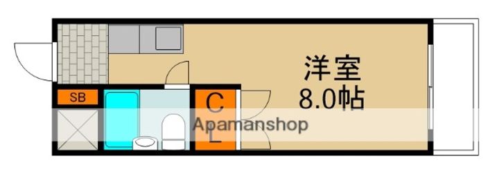 大阪府門真市末広町の賃貸マンションの間取り
