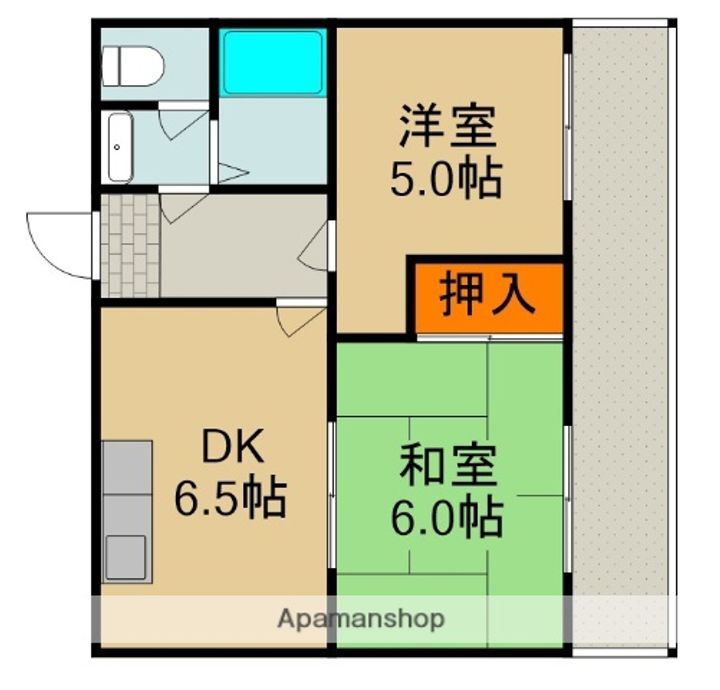 大阪府守口市金田町2丁目の賃貸マンションの間取り