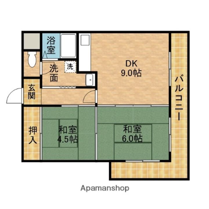 大阪府寝屋川市成田西町の賃貸マンションの間取り