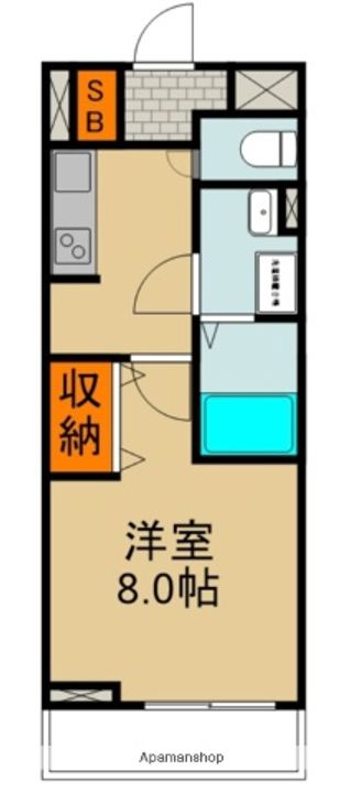大阪府守口市西郷通2丁目の賃貸アパートの間取り