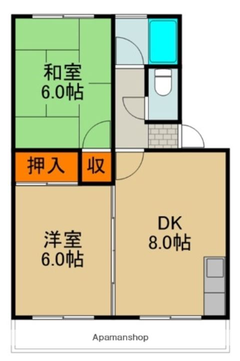 大阪府守口市南寺方東通3丁目の賃貸マンションの間取り