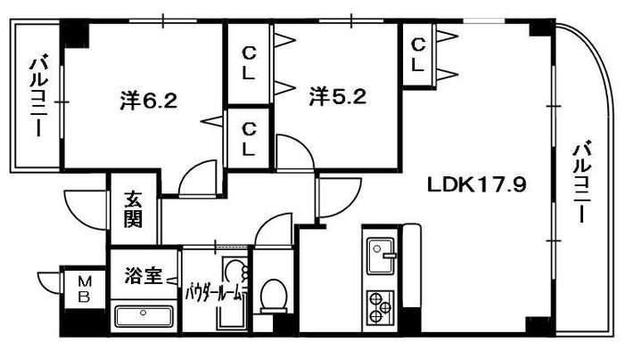 サンパティーク樟葉の間取り