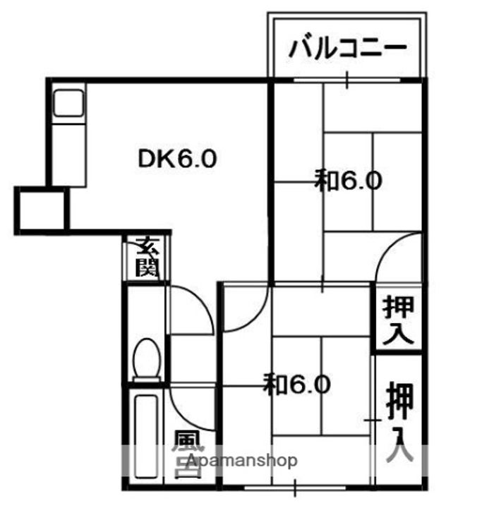 朝日コーポの間取り