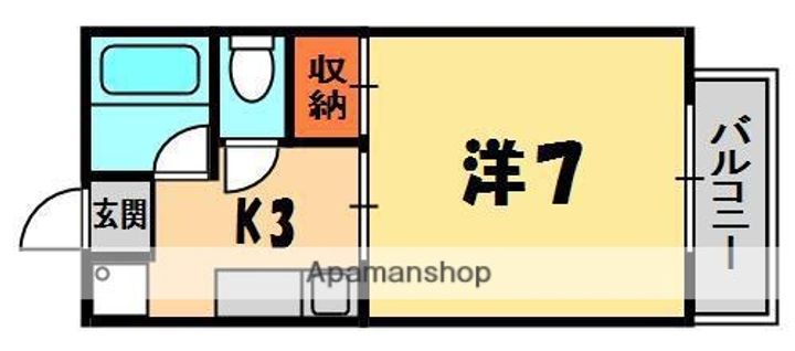 大阪府寝屋川市中木田町の賃貸アパートの間取り