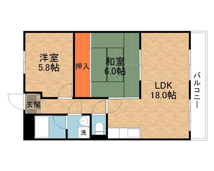バーンフリート寝屋川の間取り