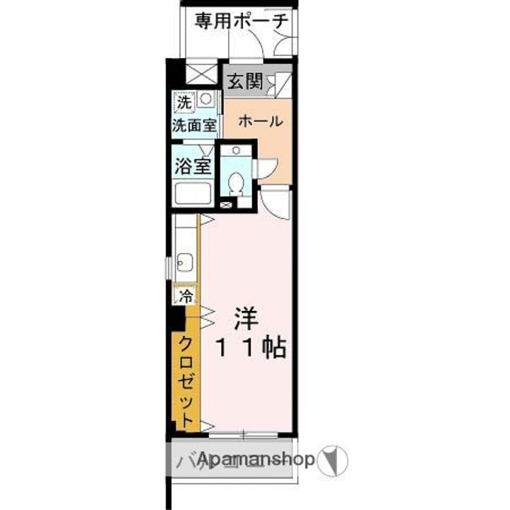 大阪府枚方市田宮本町の賃貸マンションの間取り