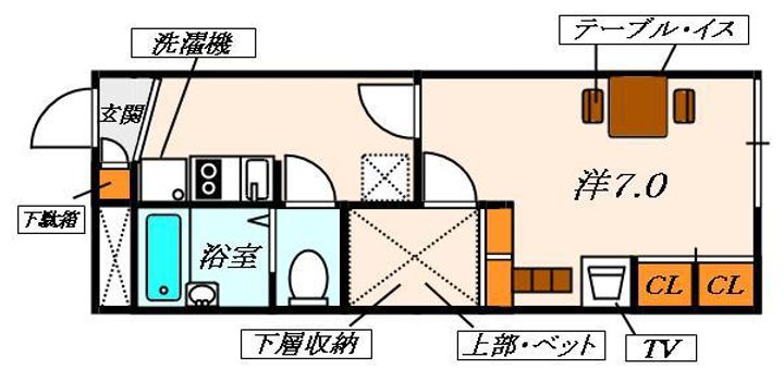 レオパレスクレール藤が尾IIの間取り