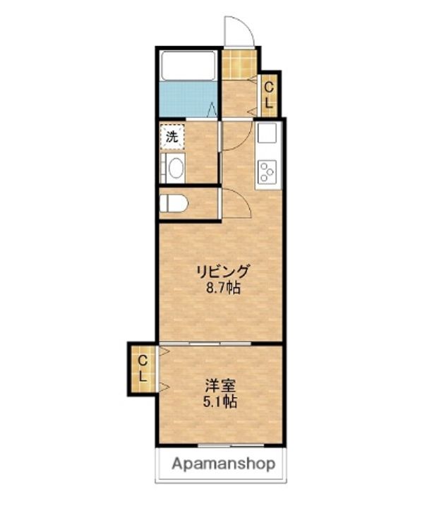 大阪府枚方市藤阪元町2丁目の賃貸アパートの間取り