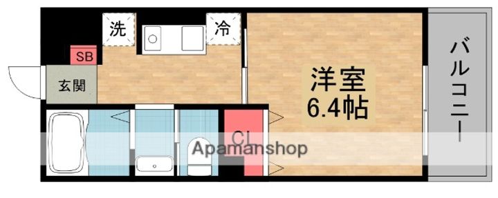 大阪府枚方市長尾家具町3丁目の賃貸アパートの間取り