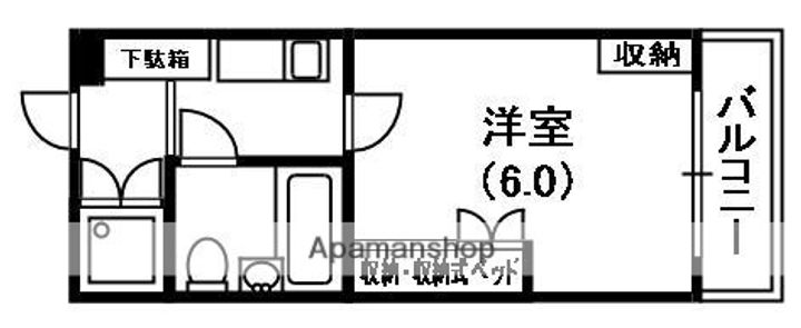 大阪府寝屋川市楠根南町の賃貸マンションの間取り