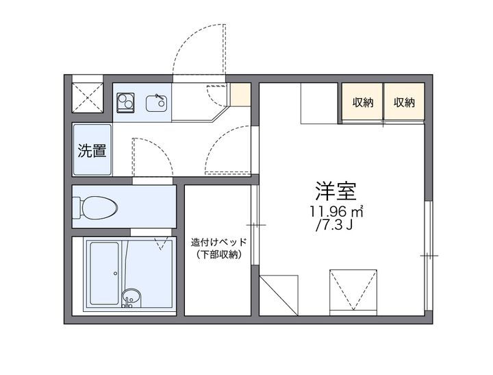 レオパレスKMSの間取り
