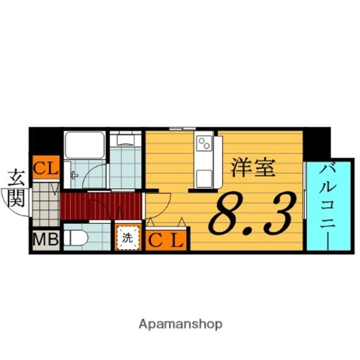大阪府大阪市城東区野江2丁目の賃貸マンションの間取り